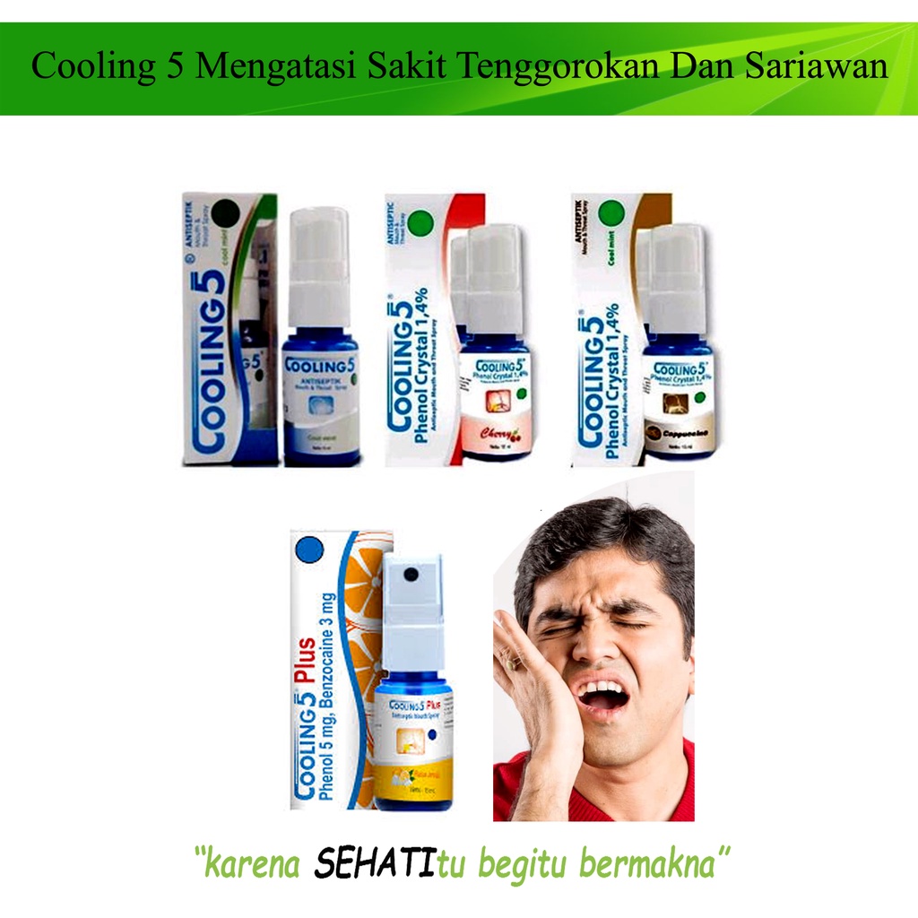 COOLING 5 PLUS ORANGE SPRAY  Obat Nyeri Gigi Dan Radang Gusi