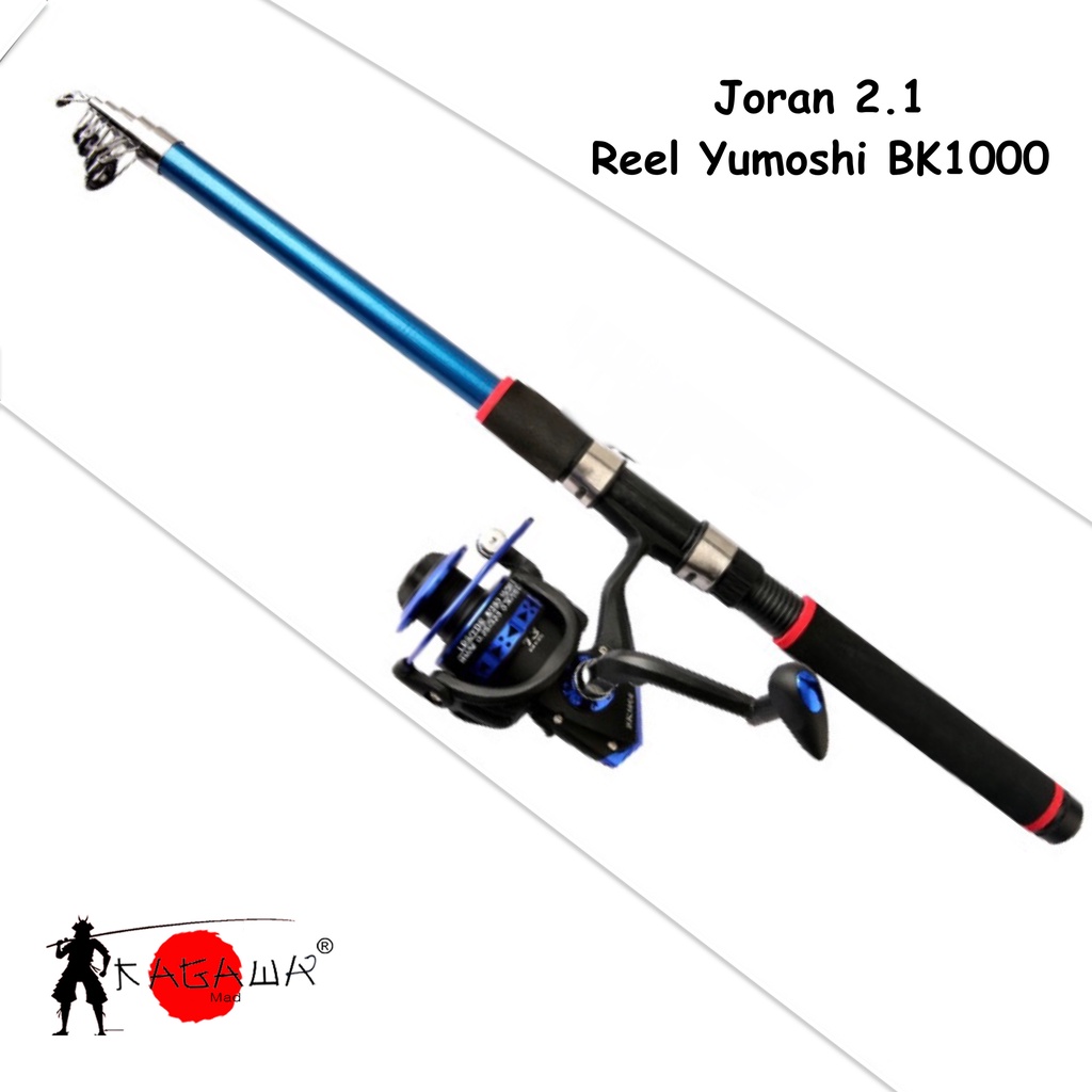 2.1M JORAN PANCING PORTABLE EVA HANDLE FISHING ROD REEL YUMOSHI BK1000 SPINNING