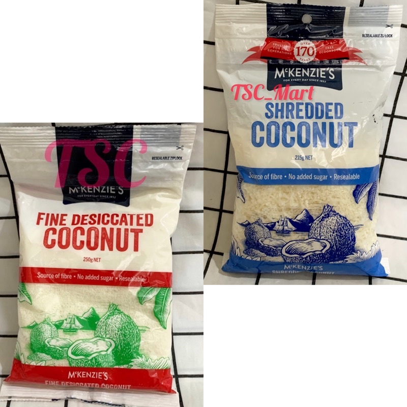

Mckenzie's Fine Desiccated Coconut 250gr / Source of Fibre / No Added Sugar / Resealable / Mckenzies / Mc Kenzie's / Mckenzie's / Shredded / Coconut / Fine / Desiccated