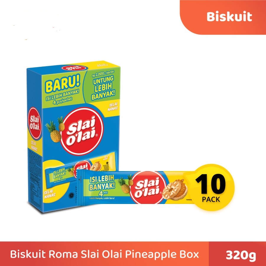 

BISKUIT ROMA SLAI O'LAI NANAS SACHET 24GR