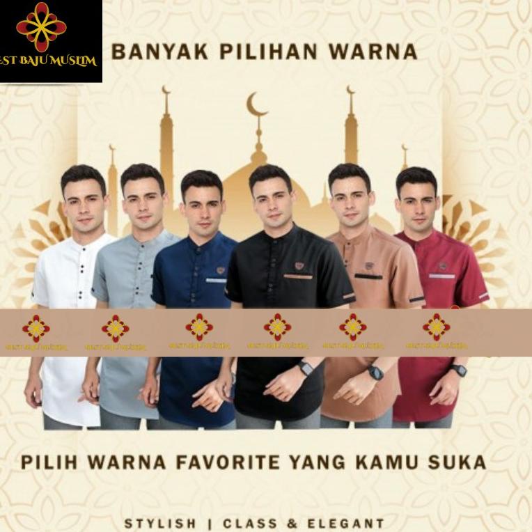 baju pakain busana pria laki muslim koko kokoh kurta qurta pakistan katun bahan halus adem hadroh NU
