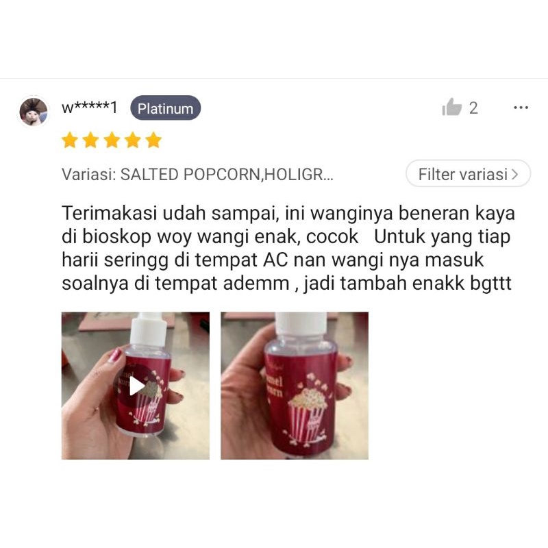 BODY MIST PARFUM POPCORN CARAMEL BY HOLIGRELS | ISI 75ML | BPOM