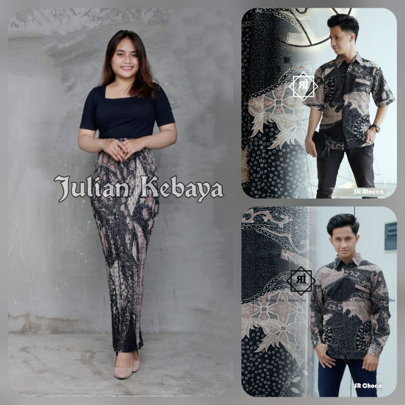 COUPLE BATIK MODERN / BAJU BATIK COUPLE KEBAYA / BATIK SET / KEBAYA COUPLE / ROK PLISKET
