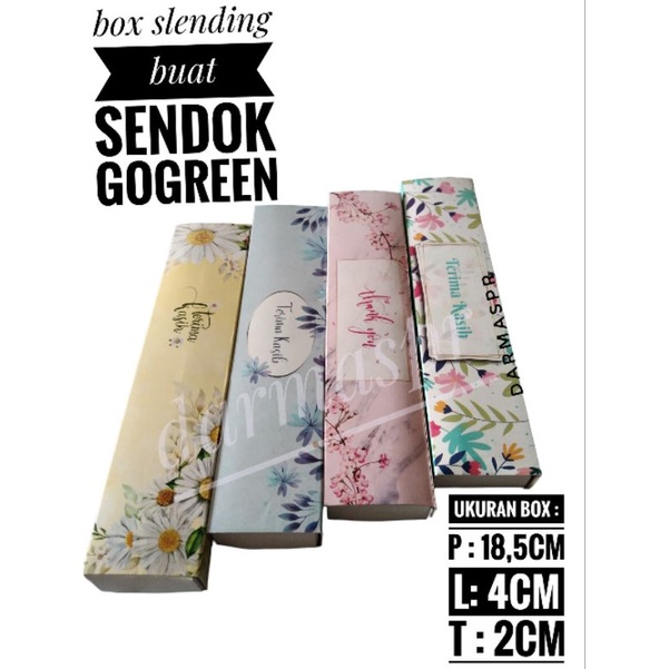 Box Slinding kemasan souvenir sendok garpu sumpit