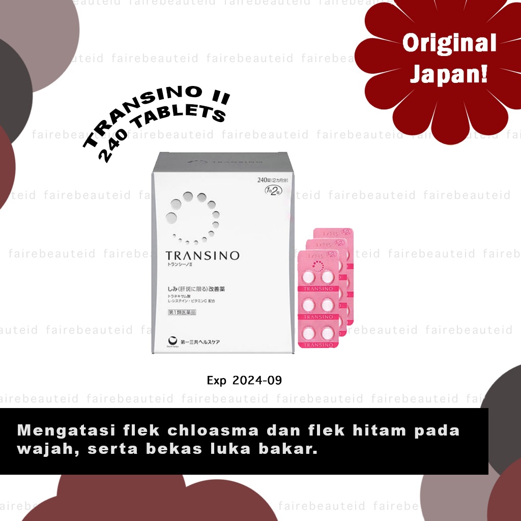 ORIGINAL JAPAN Transino Beauty Supplement II - Ready Stock (Untuk Mencerahkan Kulit & Mencegah Penua