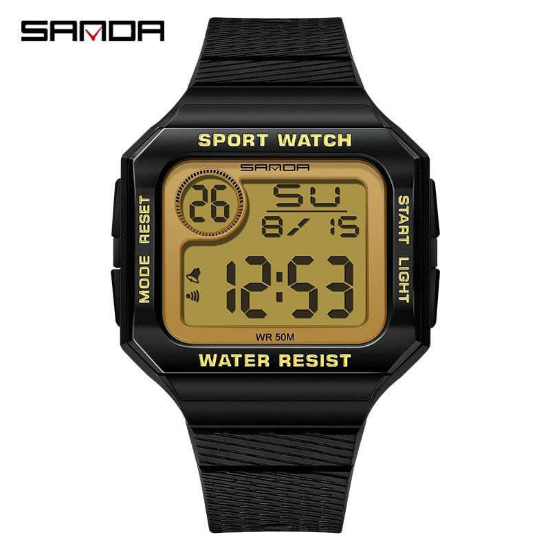 JAM TANGAN SANDA 2129 Jam Tangan Pria Wanita Digital EL Backlight Sport Watch Anti Air