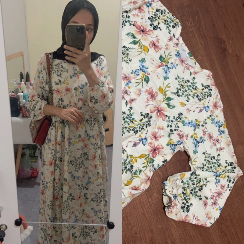 Midi Dress Muslim Remaja Size 3L 4L