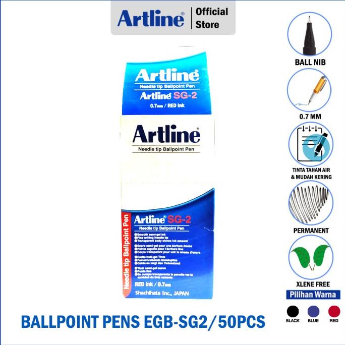 

[COD] ARTLINE Ballpoint Pen isi 50 pcs EGB-SG2/50pcs FREE ONGKIR Kode 998
