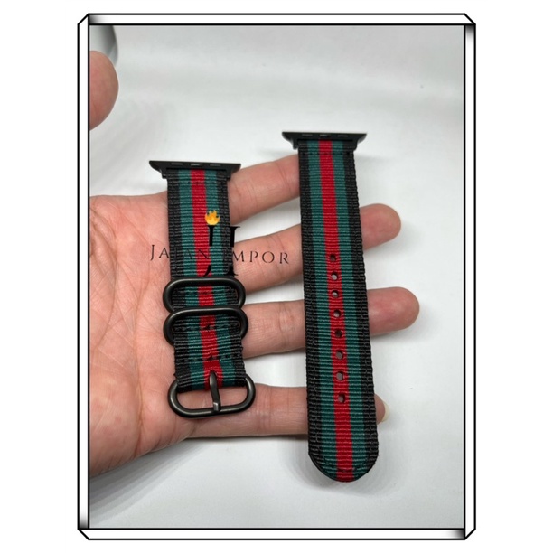 Tali Strap GC Kanvas Nylon Kulit lWatch 3 4 5 6 7 SE 41mm 45mm 42mm Iwo