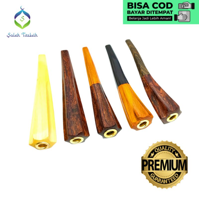 Once Kayu Kombinasi Motif Belimbing Unik, Panjang 11cm