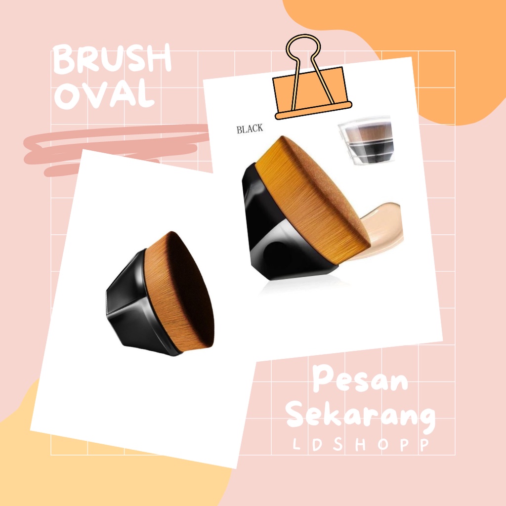 LDS Kuas Make Up Foundation / Powder Brush Besar / Brush Kosmetik / Magic Brush Gagang Pendek Import Kualitas Premium