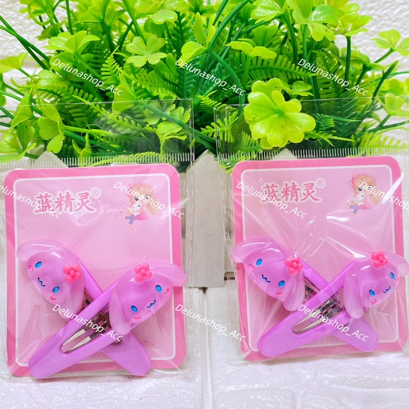 DELUNASHOP JEPIT RAMBUT PASANGAN AKSESORIS RAMBUT JEPITAN RAMBUT ANAK KECIL KLIP RAMBUT TIKTOP RANDOM PITA KARET KARAKTER UNICORN HELLO KITTY DLL