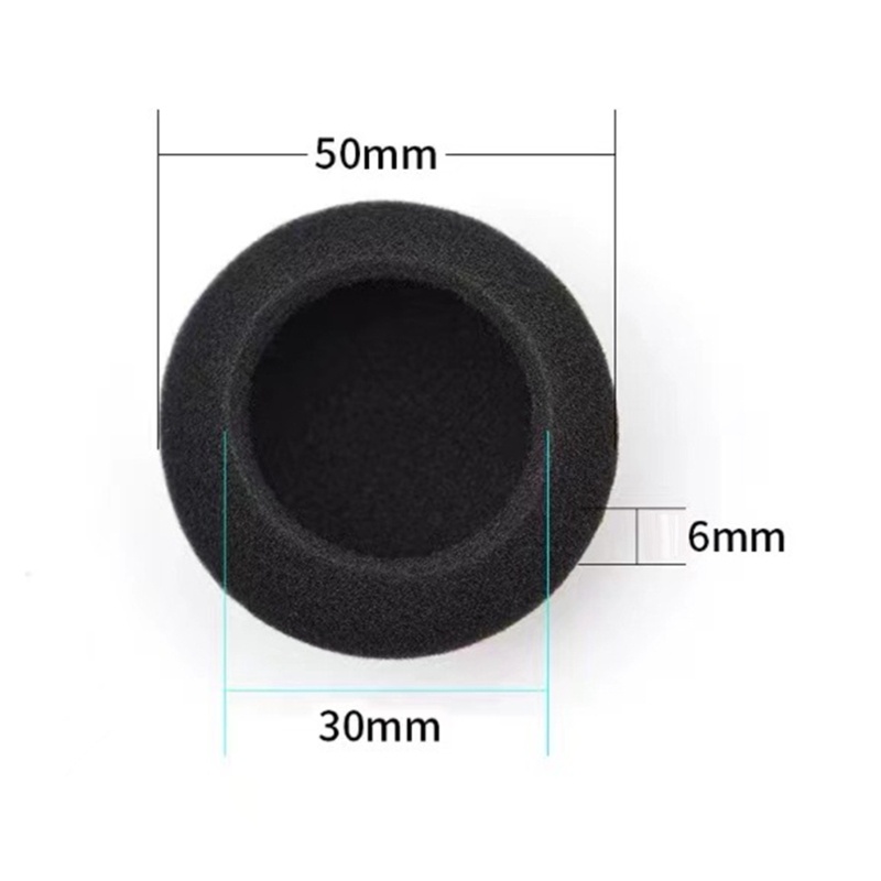 Bt Bantalan Telinga Spons Breathable Untuk Headphone H330 H340 H600 50x50mm Earmuffs