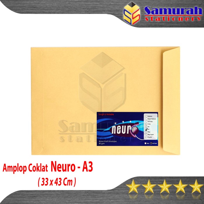 

Gilaa!!! Amplop Kertas Coklat Neuro Ukuran A3 Polos Berkas Dokumen 33 X 43 Cm Trendi