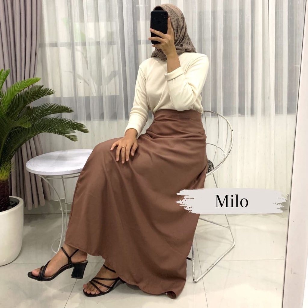 ROK POLOS WANITA / PLAIN SKIRT A LINE / ROK WANITA GEA BASIC SKIRT KOREAN STYLE