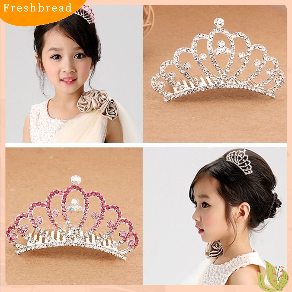 (Fresh) Sirkam Tiara Mahkota Kecil Hias Berlian Imitasi Untuk Bayi / Anak Perempuan / Prom / Pernikahan