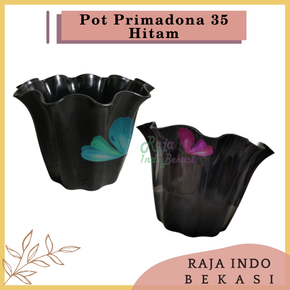 Pot Shallom Primadona 35 Hitam Pot Bunga Plastik Putih Cantik Tebal Gelombang Bagus Pot Primadona 15 20 25 30 35 40 Putih Pink Hitam SHALLOM PRIMADONA 20 pot bunga plastik putih cantik tebal motif ombak gelombang bagus