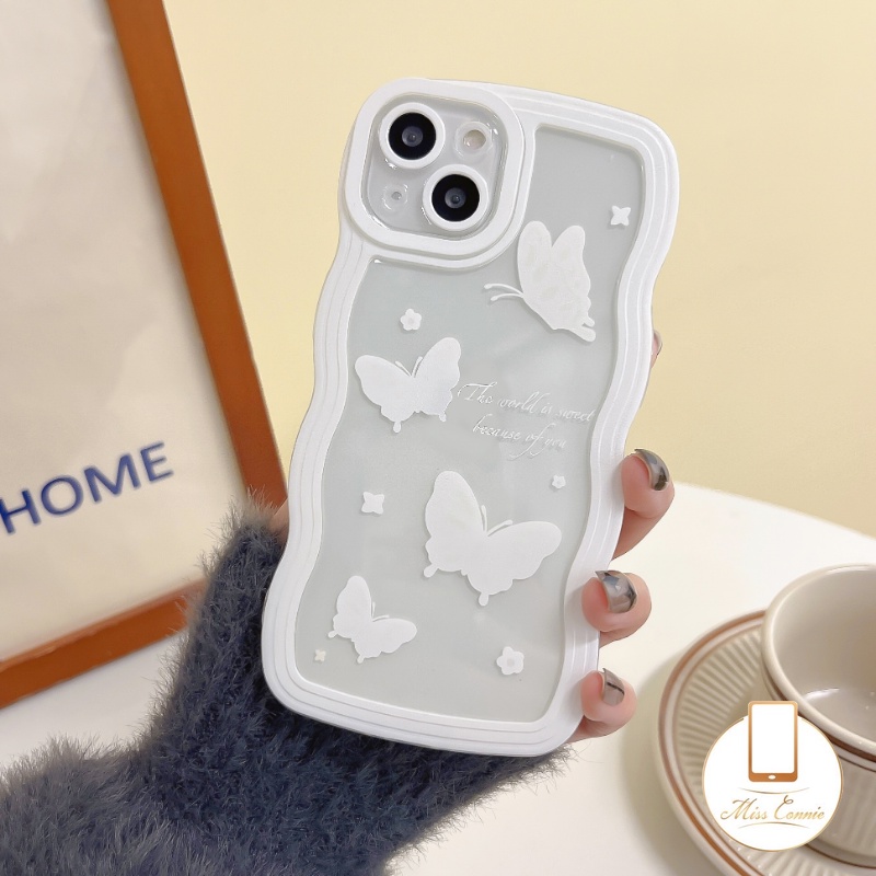 Soft Case TPU Motif Kupu-Kupu Untuk iPhone 11 Pro MAX 12 13 14 Pro MAX 6 6s 7 8 Plus XR 14 Plus X XS MAX SE 2020