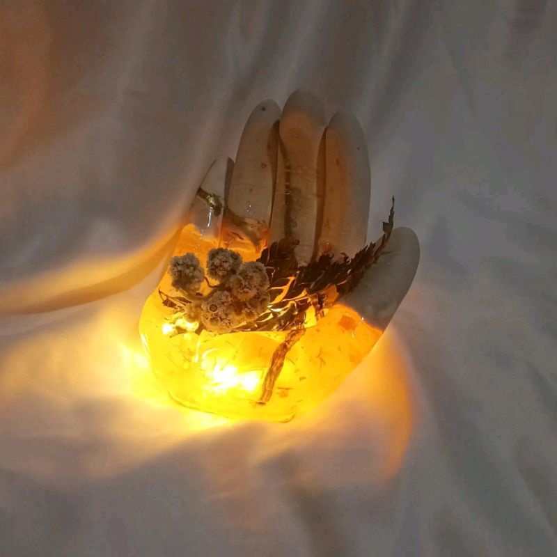 lampu meja tidur dekorasi resin lamp halloween custom kado