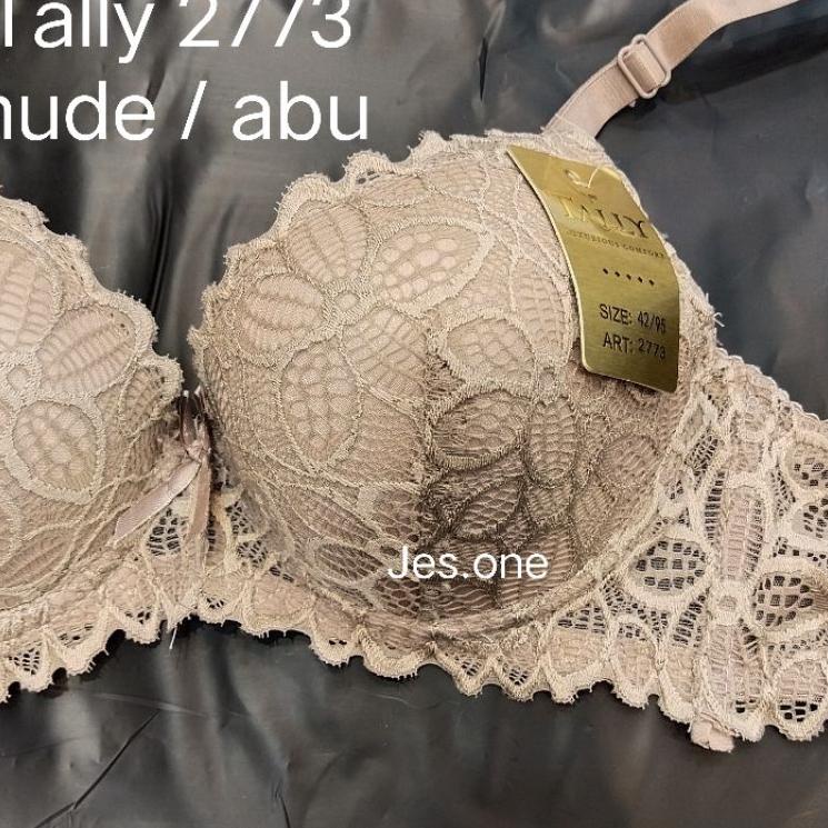 Murah Banget Tally 2773 Bra BH Busa Tebal Push Up Berkawat Brokat Cup B 36 - 42 Kait 3