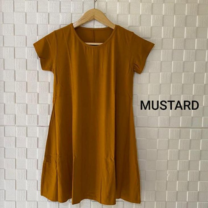 FLARE DRESS / dress basic lengan pendek wanita/dress polos wanita/casualdress/pakaian wanita/homey d