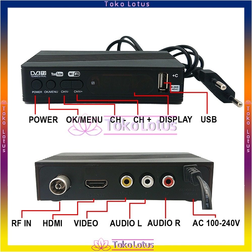 Digital Receiver Penerima Siaran  Full HD Advance Set Top Box TV / STB+Wifi / STB Saja (Bisa dapet semua channel )