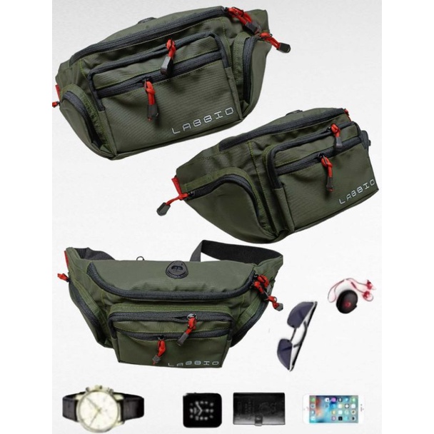 Tas Selempang Terbaru Premium kwality  // Waistbag anti air // Tas sepeda Labio