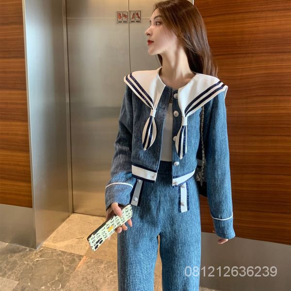 #Sisjuly# Wanita setelan angin dupa kecil wanita senior baru rasa temperamen celana panjang berkaki