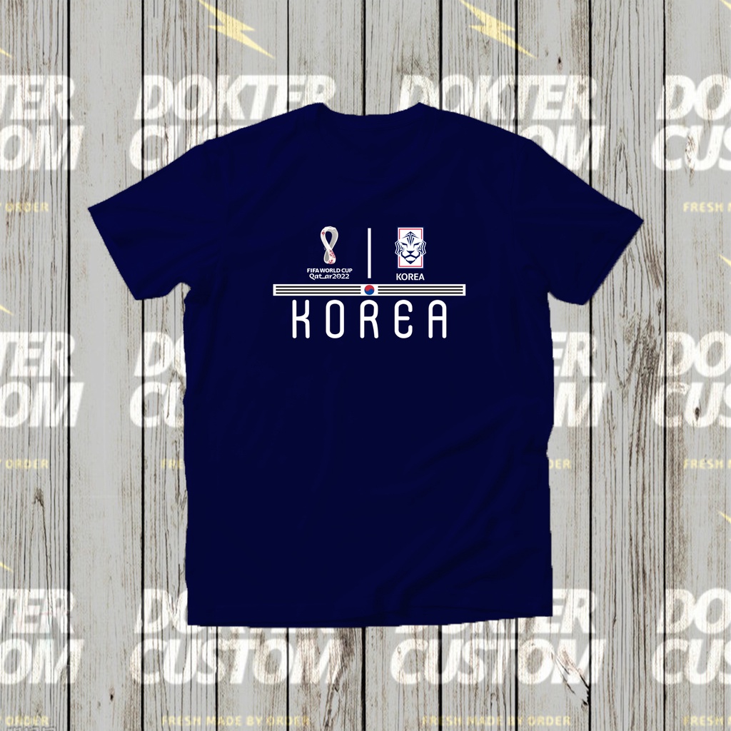 Kaos Baju Piala Dunia 2022 / Kaos Piala Dunia Korea / Baju Piala Dunia Korea / Cotton Combed High Qu
