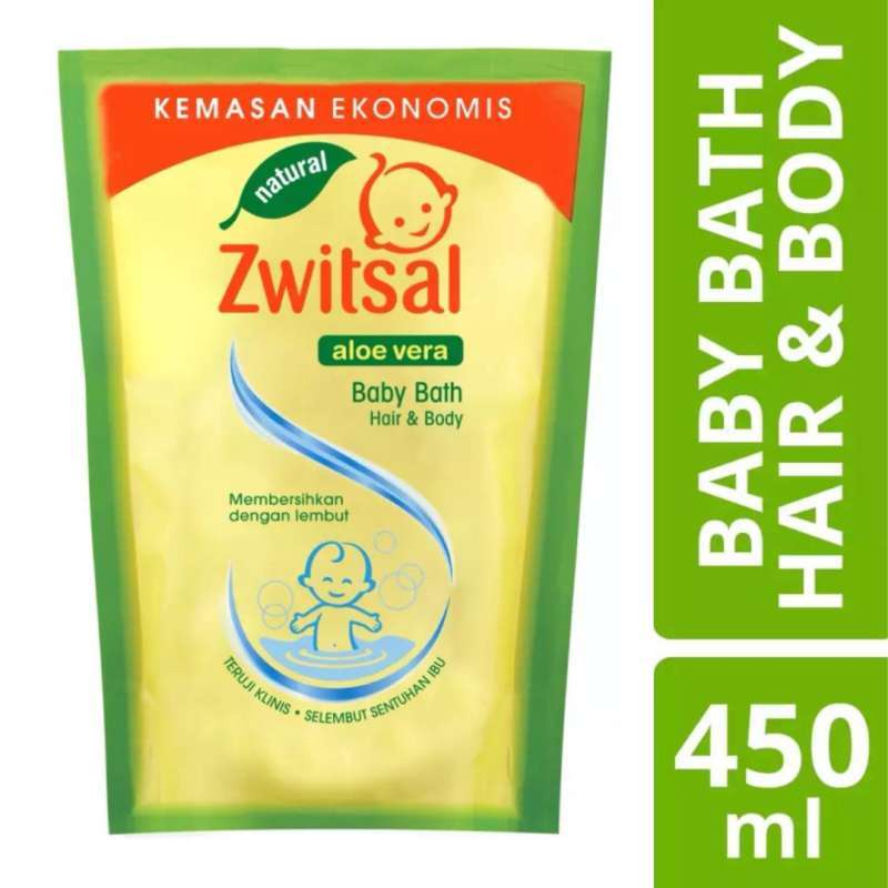 ZWITSAL ALOE VERA BABY BATH HAIR &amp; BODY REFILL 450 ml