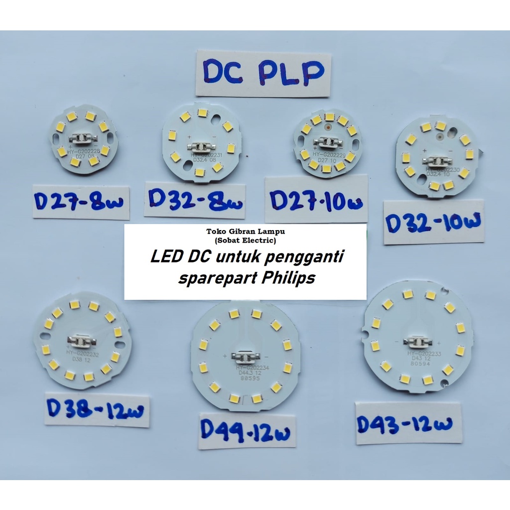 PCB LED DC (PLP) - Mata Lampu LED DC Plus Socket - Repair Kit Philip*