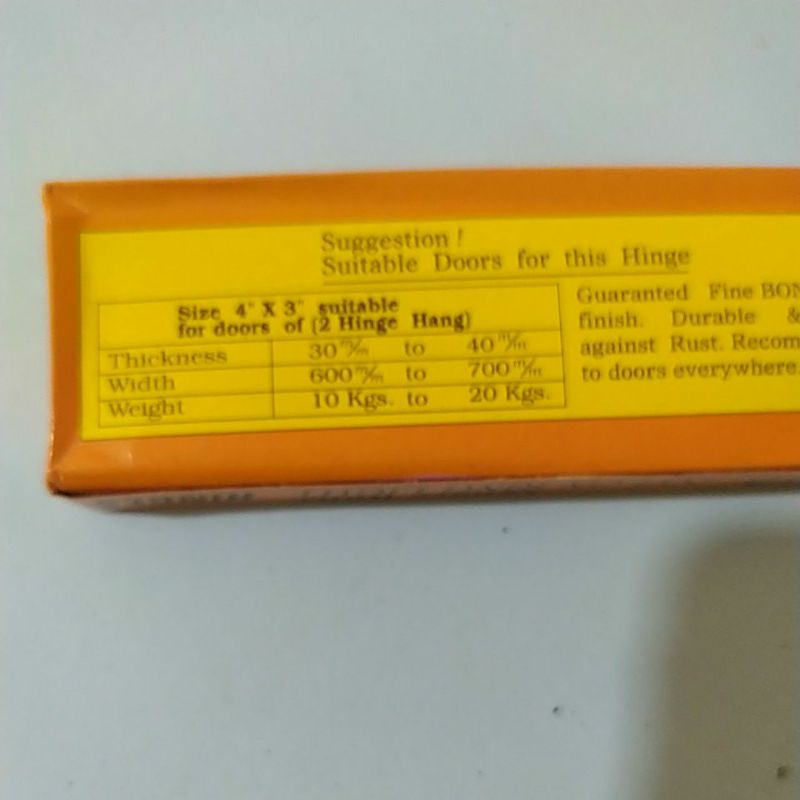 engsel pintu ,engsel nylon Avia 4 inci. harga per pasang