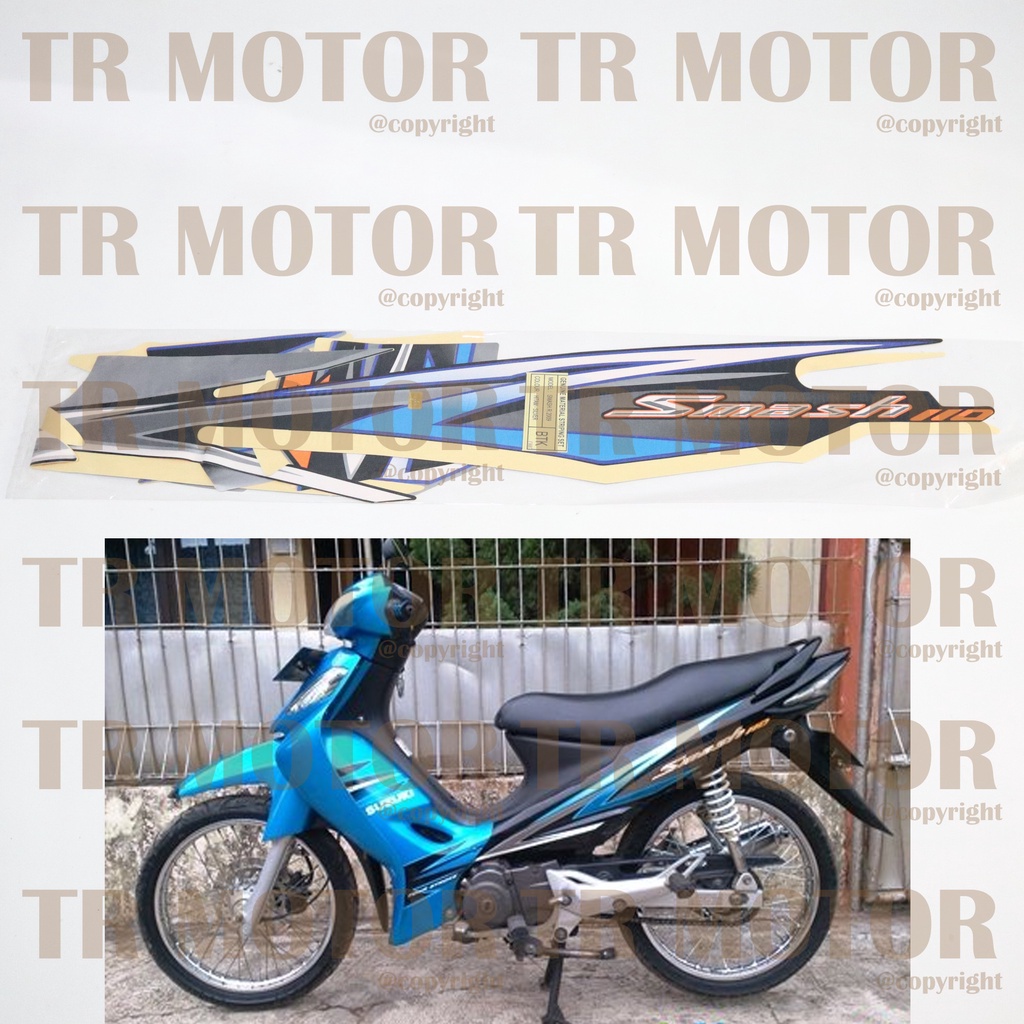 Stiker Motor Smash R 2009 Sticker Striping Lis Full Set Motor