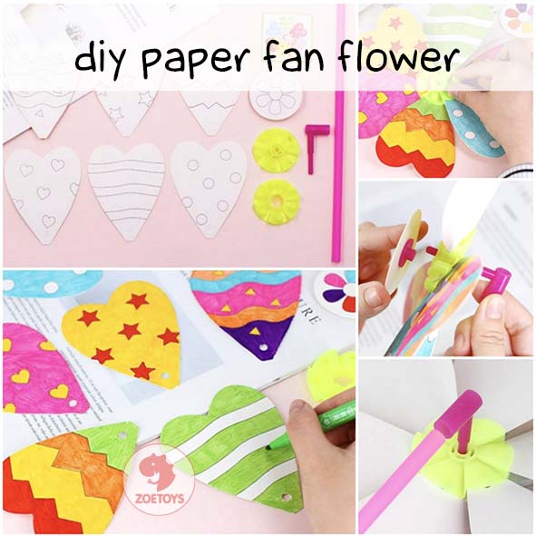 Zoetoys DIY Paper Fan Flower | DIY Windmill | Kincir Angin Mainan Mewarnai Kipas | Art and Craft Activity | Mainan Edukasi Anak