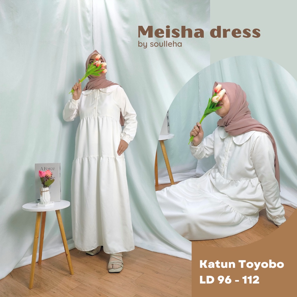 Gamis Putih (Broken White) Katun Toyobo Premium by soulleha