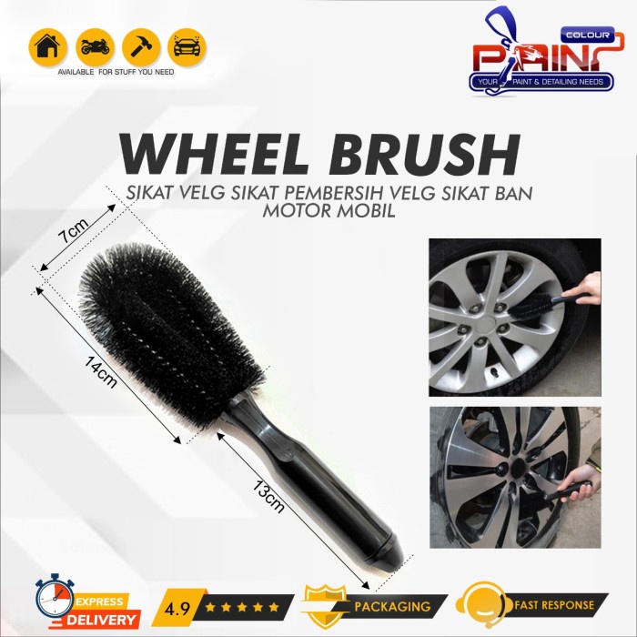 SIKAT VELG WHEEL BRUSH SIKAT PEMBERSIH VELG SIKAT BAN MOTOR MOBIL