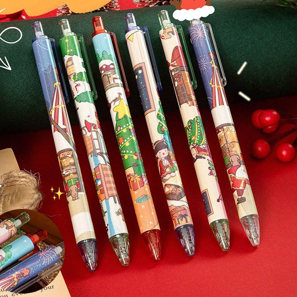 Preva 10PCS/Set Gel Pen Set Perlengkapan Kantor Sekolah Hadiah Natal Siswa Tanda Tangan Pulpen