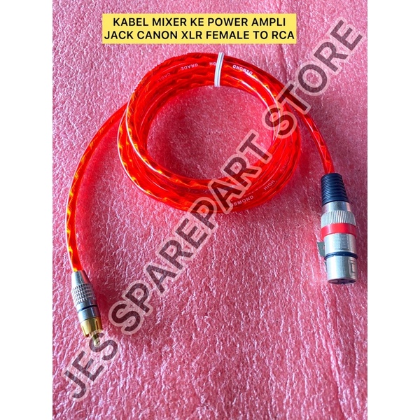 KABEL MIXER KE POWER AMPLI JACK CANON XLR FEMALE TO RCA