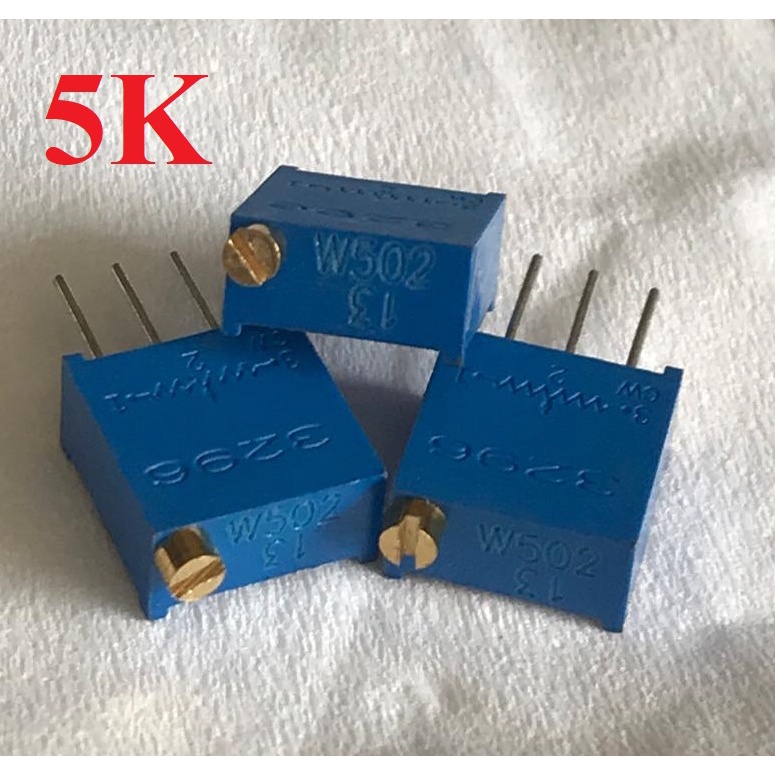 POTENSIOMETER presisi POTENSIO meter TRIMPOT multiturn adjustable variabel resistor VR 5K 5000 ohm ohms