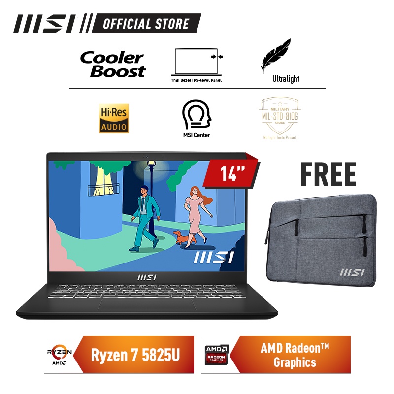 MSI Modern 14 C5M-009ID | Ryzen 7-5825U | AMD Radeon™ Graphics | 14" FHD IPS-Level | Win 11 Home  | 