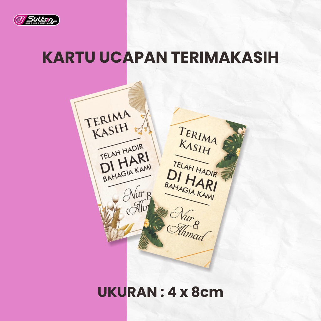 Jual KARTU UCAPAN TERIMAKASIH | Murah Meriah Desain Premium | Shopee