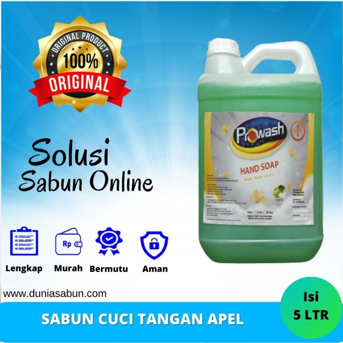 SABUN CUCI TANGAN PROWASH 5 LITER - APEL , LEMON , STRAWBERRY - APEL