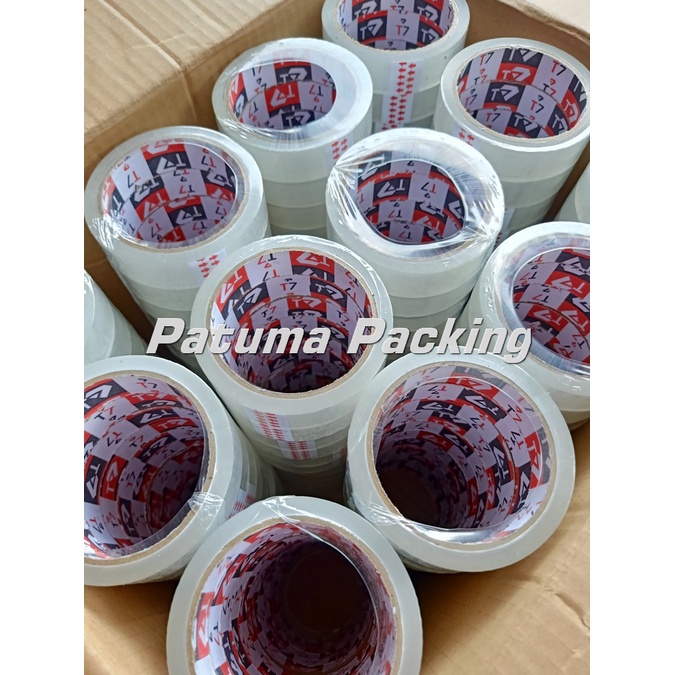 

lakban kardus t7 bening 24x90yd per kardus isolasi selotip termurah /Ball/Koli
