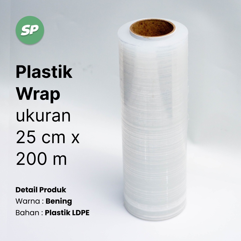 

Plastik Wrap | Sarjana Packaging - Plastik Wrap 25 cm x 200 m, Plastik Wrap Roll, Plastik Wrapping