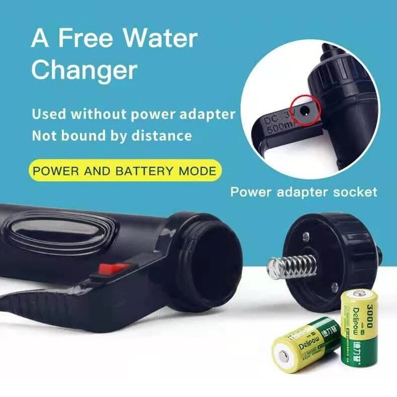 Alat Pembersih Air Aquarium / Pompa Ganti Air Aquarium Pompa Listrik Water Changer Suction Pump