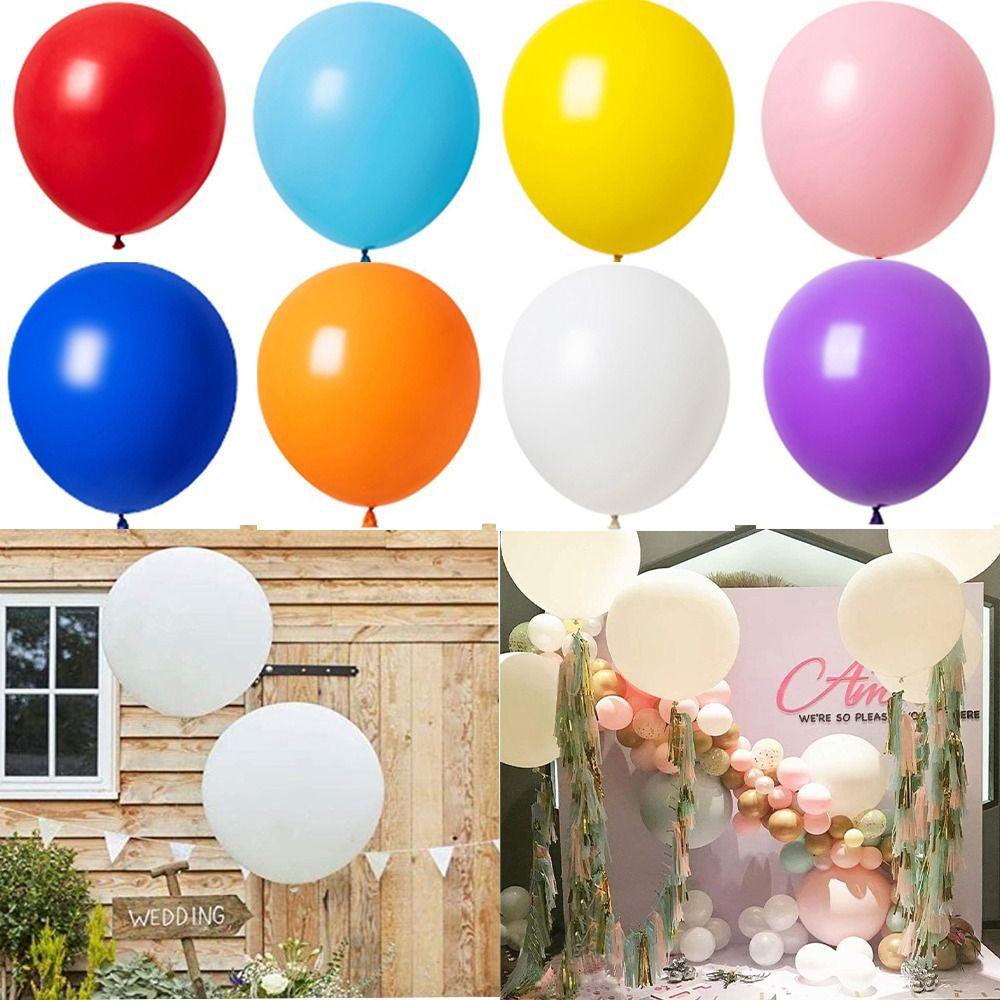 Solighter 10PCS Balon Putih Raksasa 18inch Pesta Pernikahan Ulang Tahun Dekorasi Baby Shower Bola Jumbo