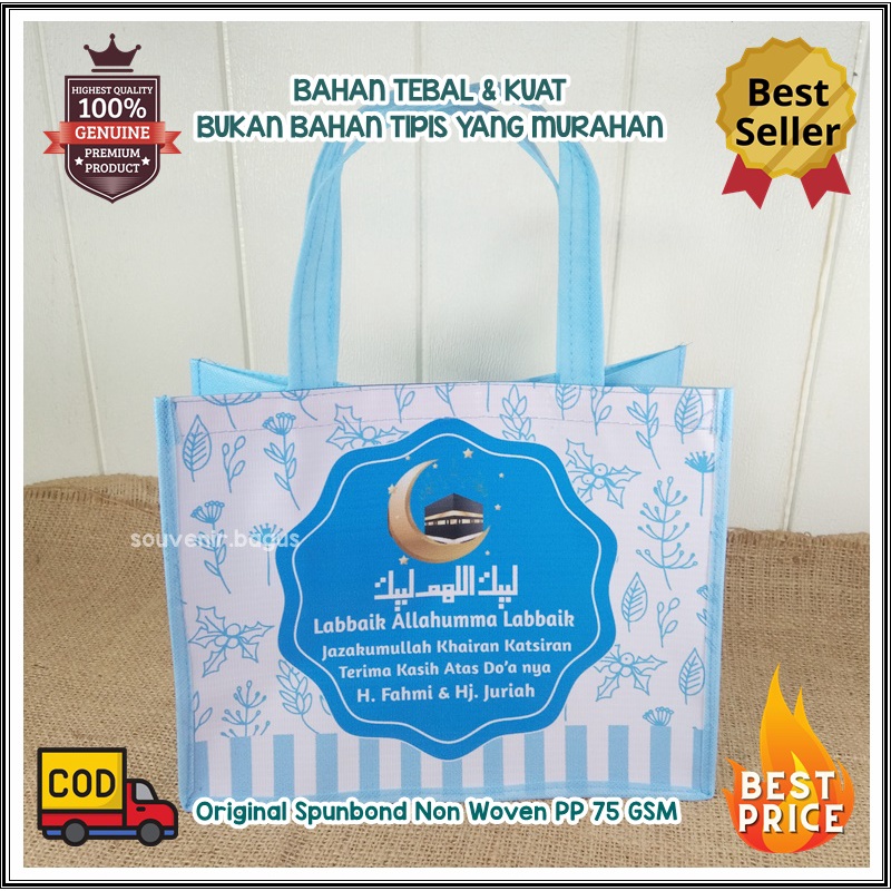 Tas Souvenir Haji Umroh Custom Nama Goodie Bag Oleh Oleh Haji Umroh gift Tas Hajj Umrah MANASIK HAJI