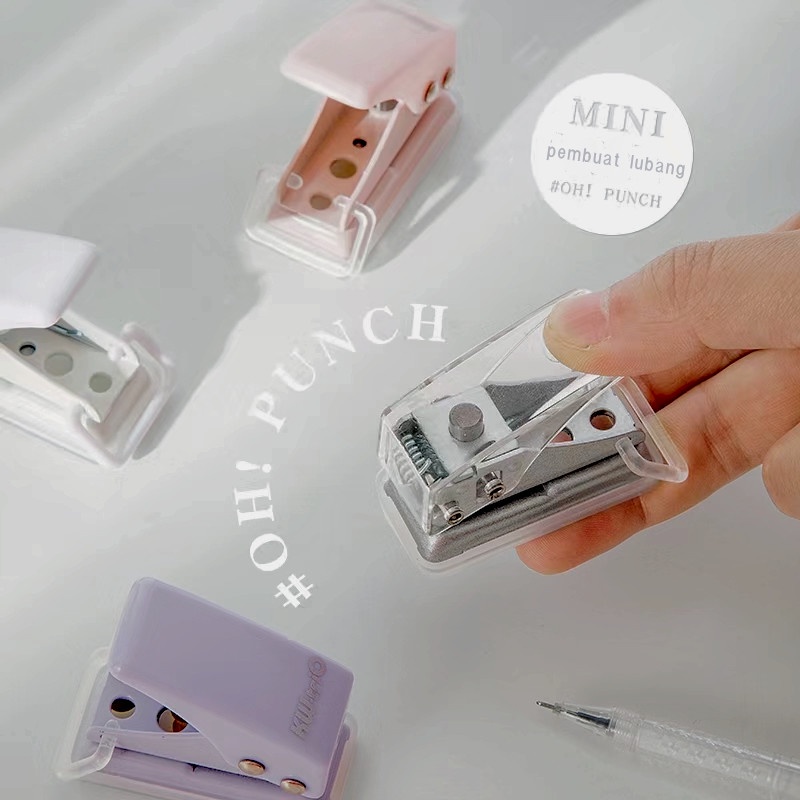 

Pembolong Kertas Satu Lubang One Hole Punch Lucu Unik Mini Cute