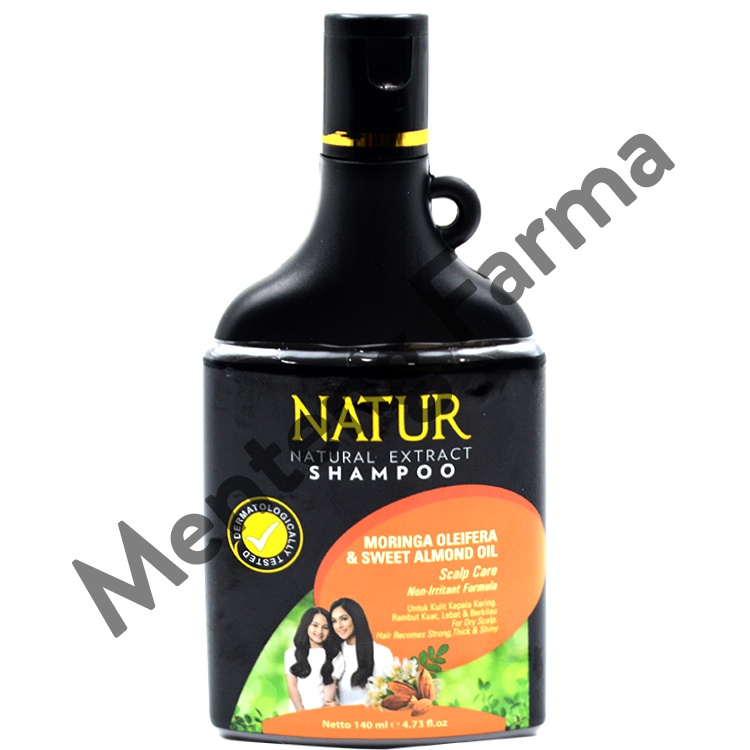 Natur Shampoo Moringa &amp; Sweet Almond Oil 140 ML - Perawatan Kulit Kepala Kering