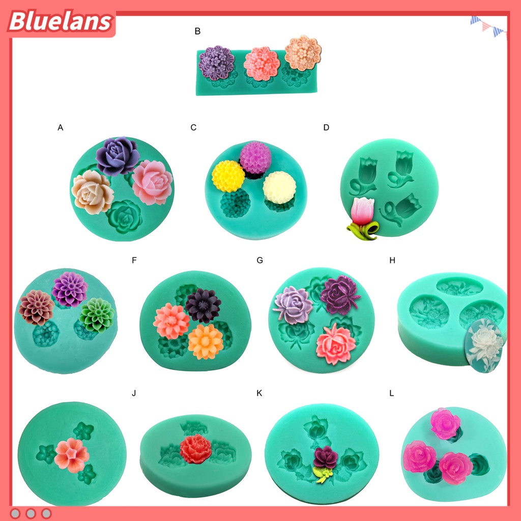 Bluelans Cetakan Kue Fondant 3D Bahan Silikon Food Grade Flexible Untuk Perlengkapan Dapur